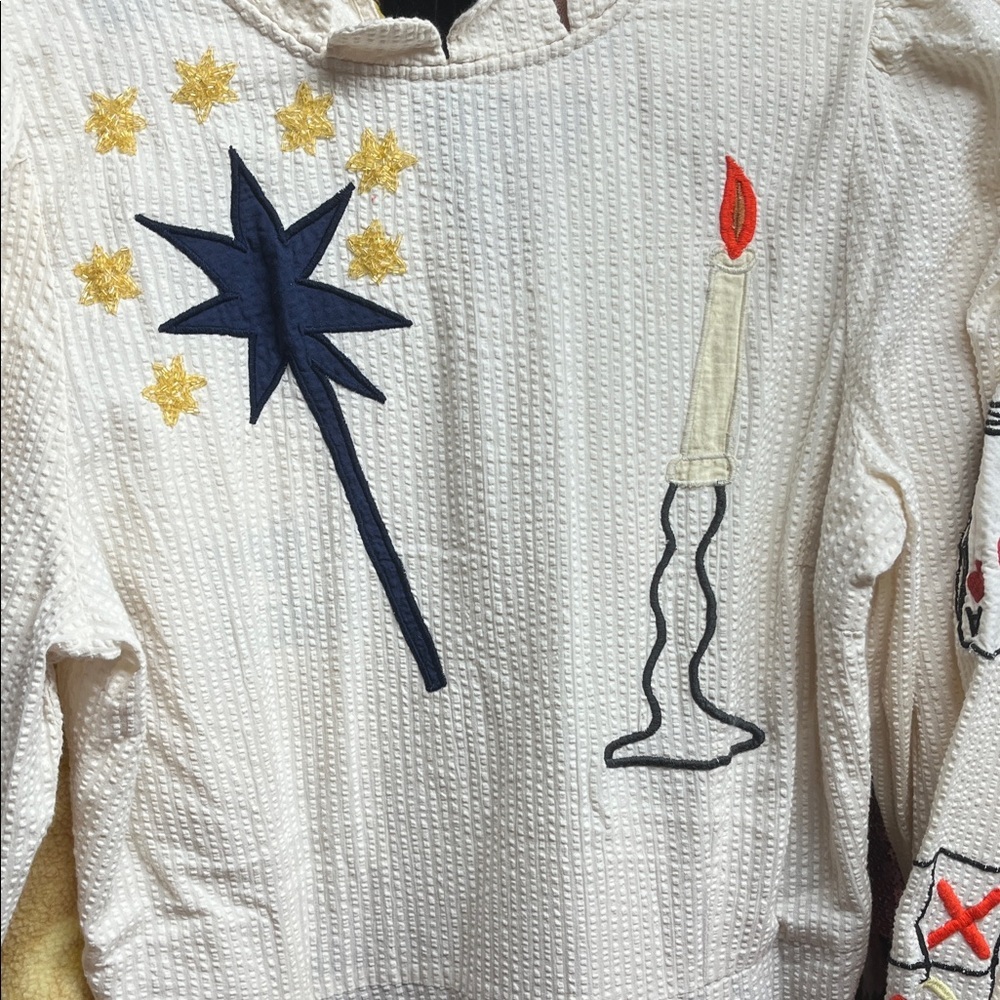 Stella nova seersucker magic Katara Handcrafted Midi Dress Size Large - Picture 9 of 14